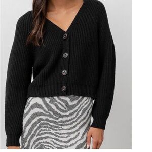 Rails black cardigan, size M
